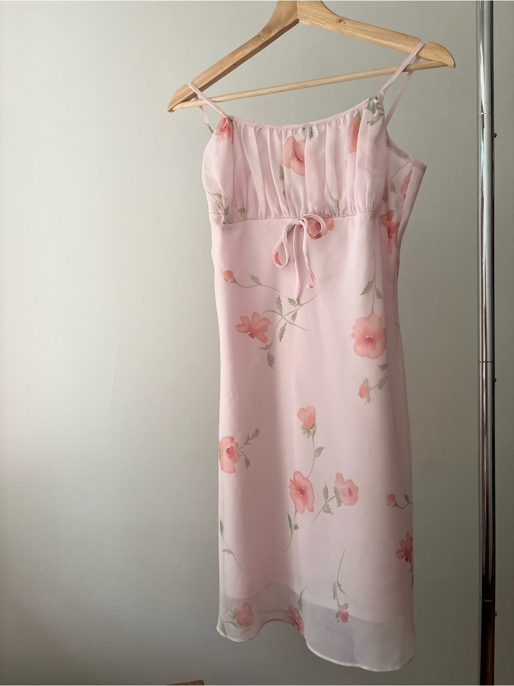 1990s Pink Floral Dress